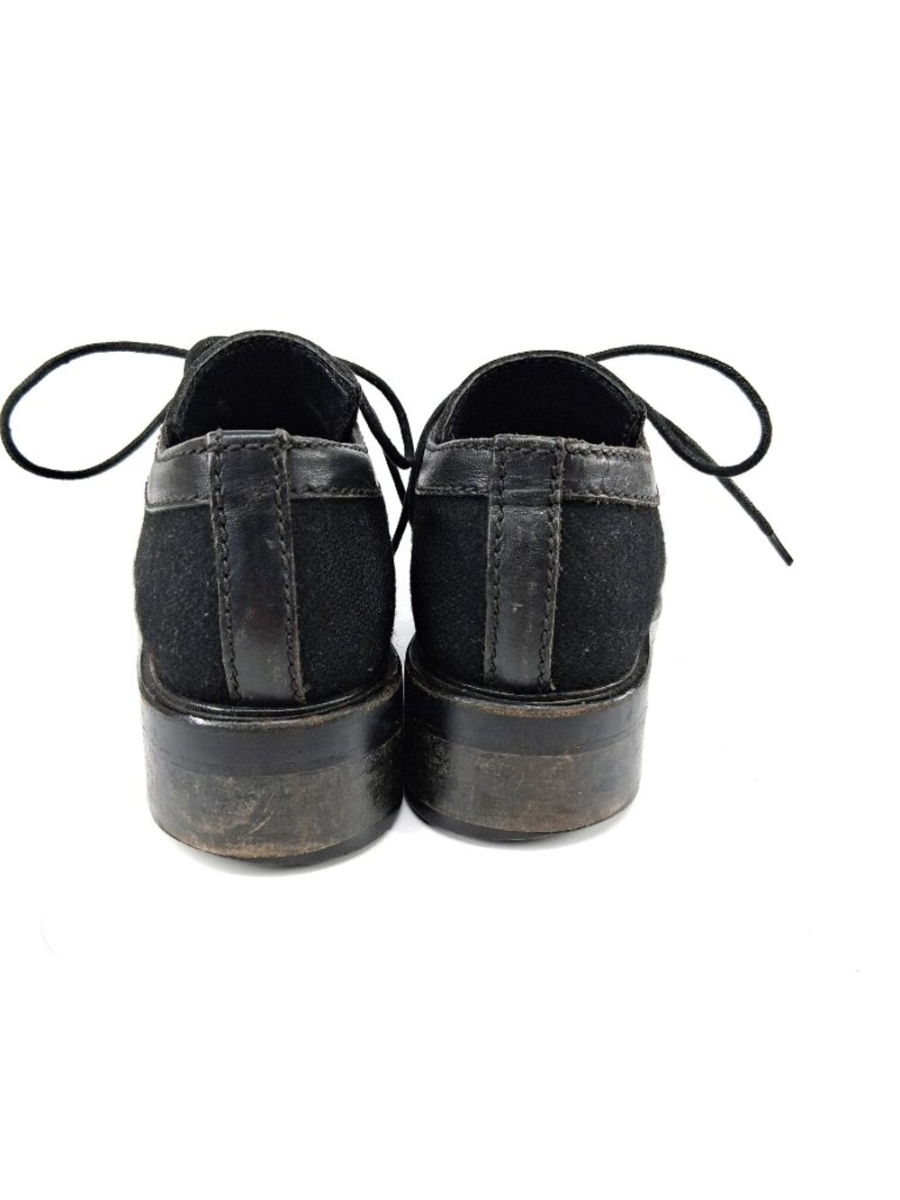 Dirk Bikkembergs Leather Wool Chunky Derby Shoes Black Lace Up Italy Women’s 7 - Picture 8 of 11